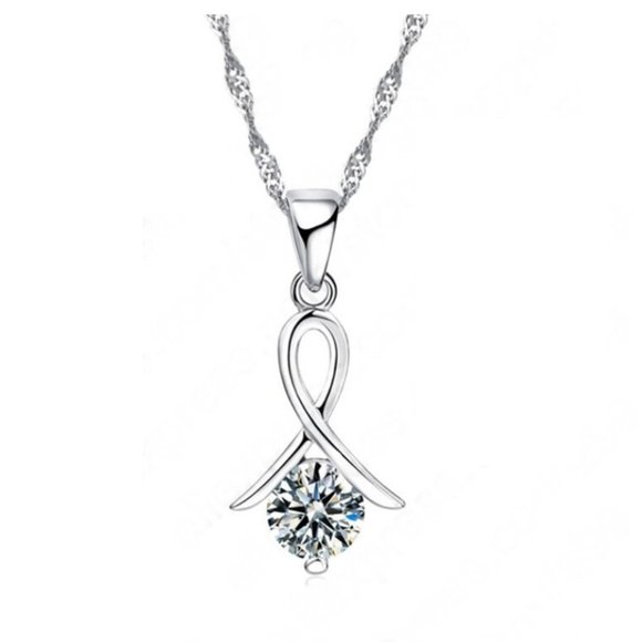💎 Infinity 925 Sterling Silver Earrings And Necklace Set Bundle - Picture 6 of 7